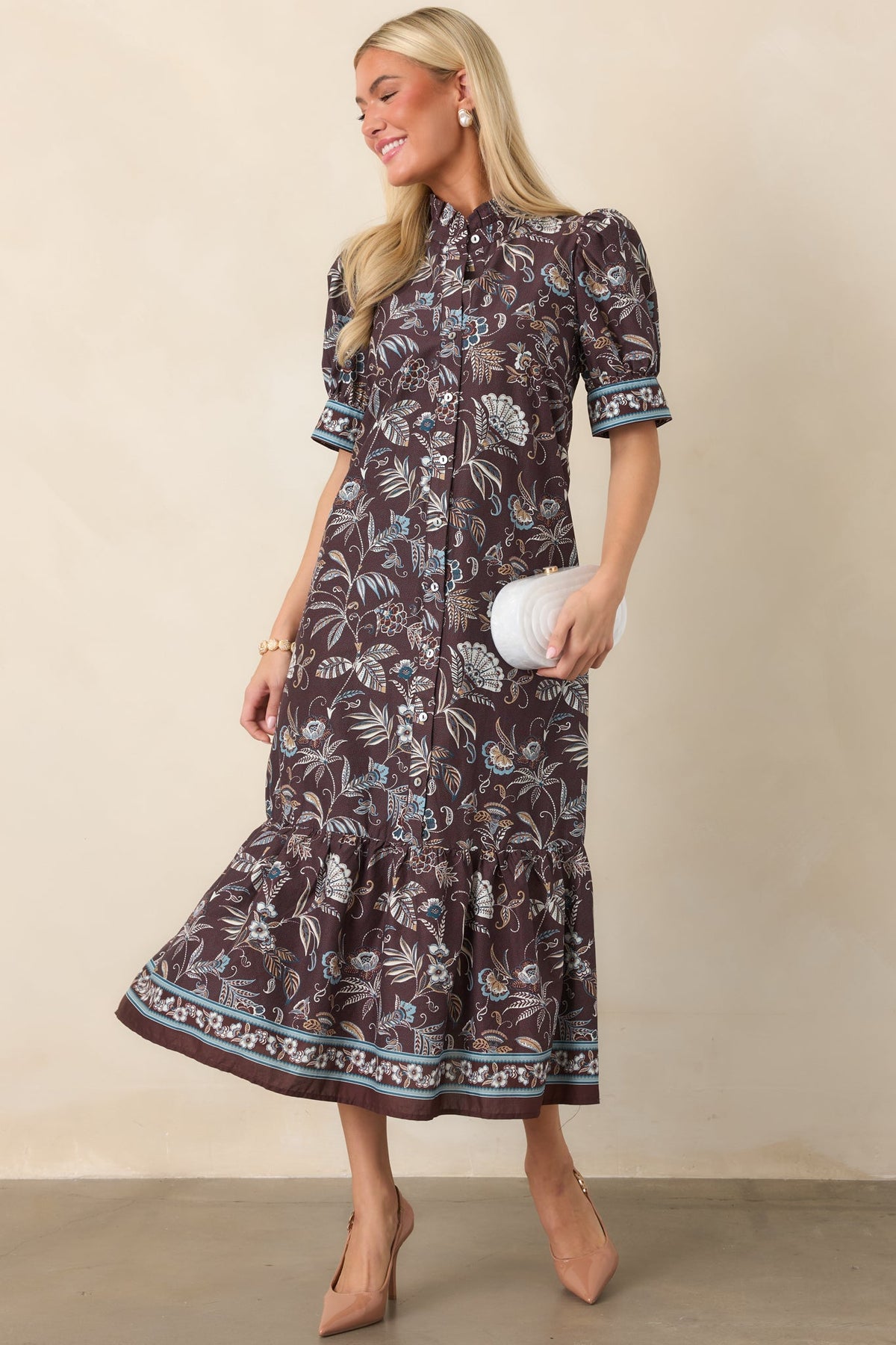 Vestidode algodón con estampado floral