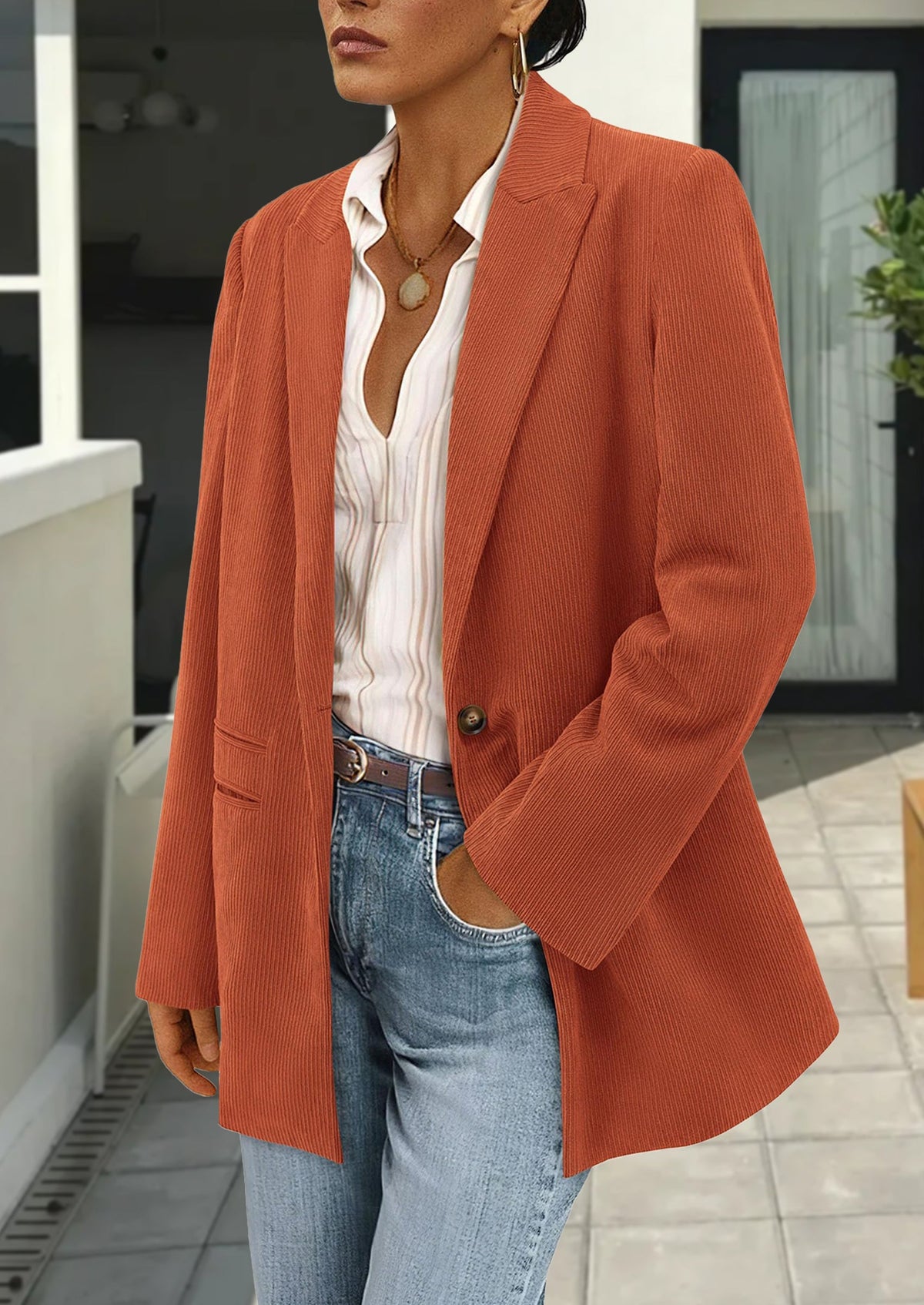 Blazer de pana de invierno