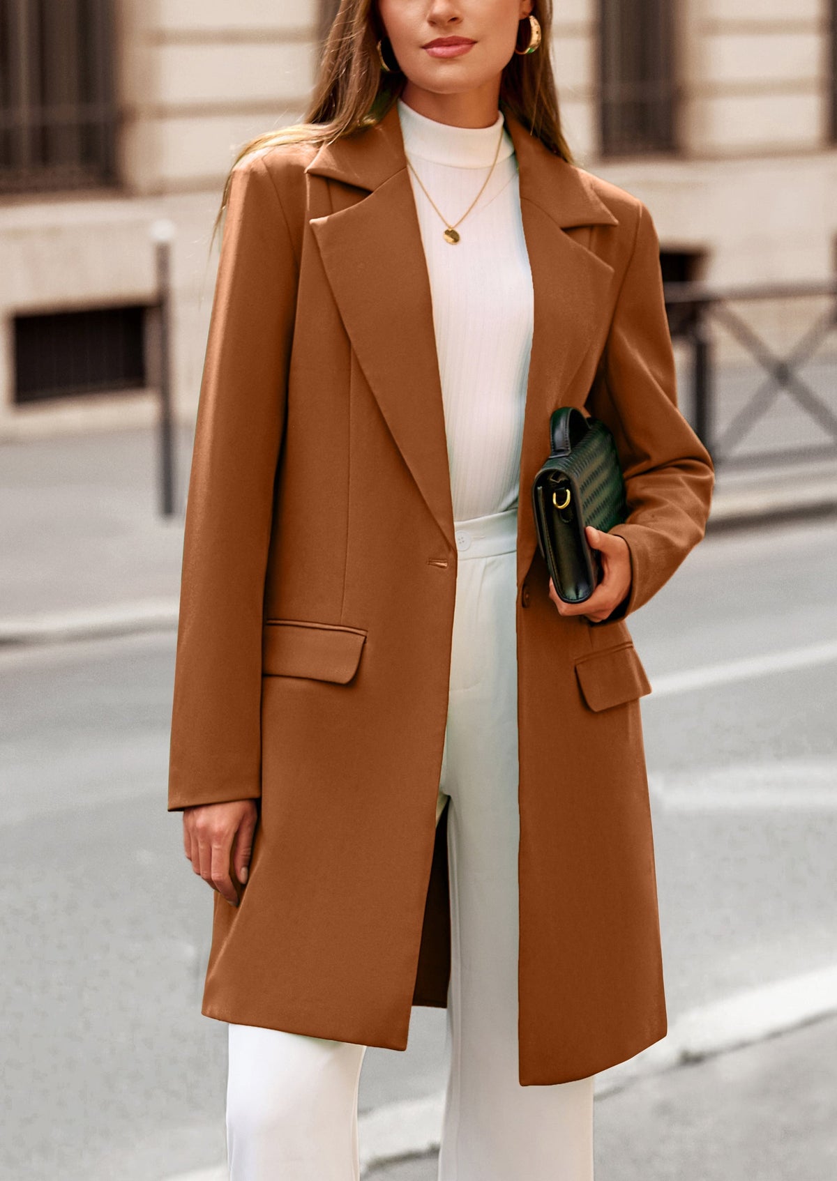 Chaqueta blazer larga