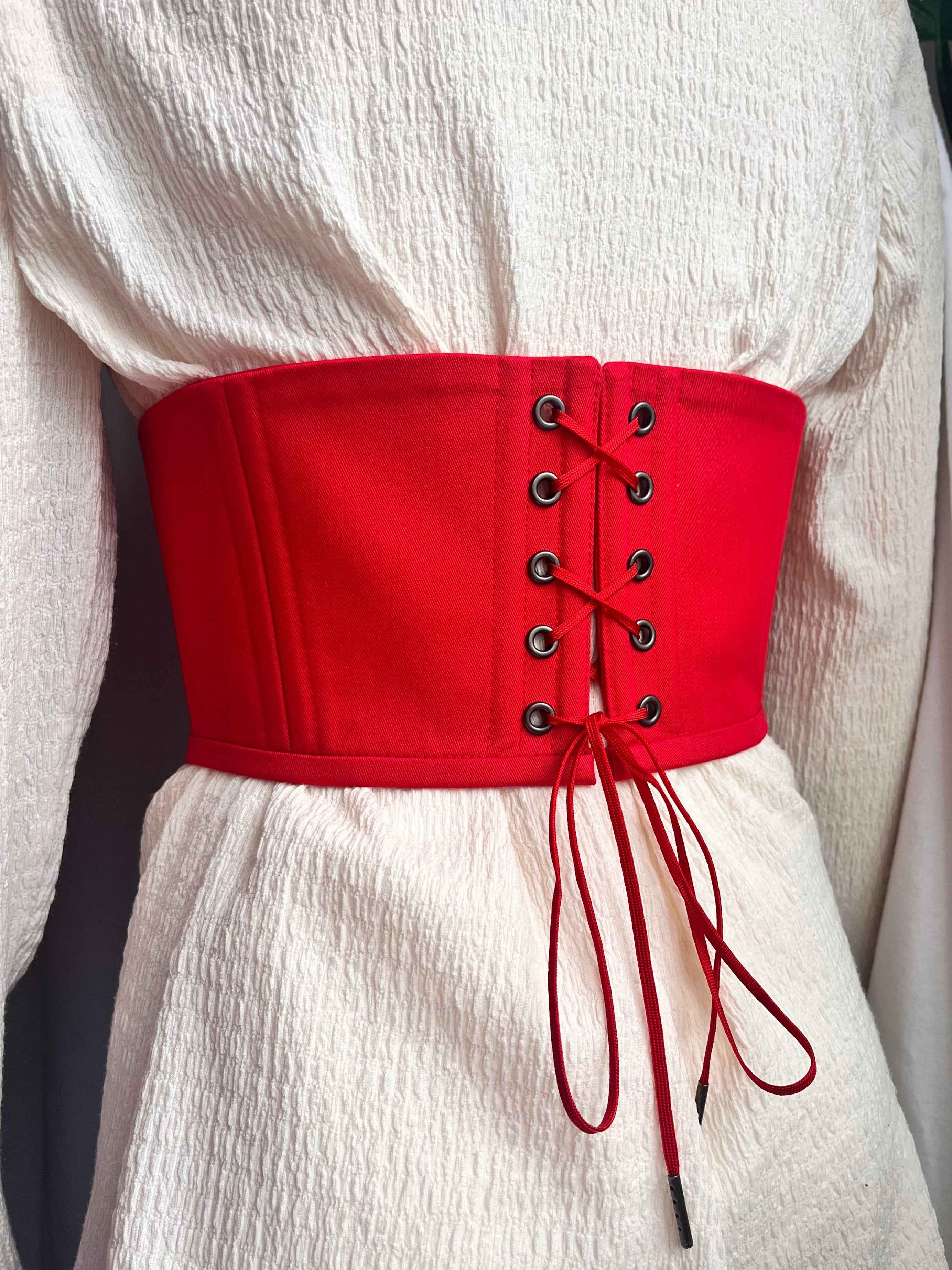 Cinturón corsé rojo