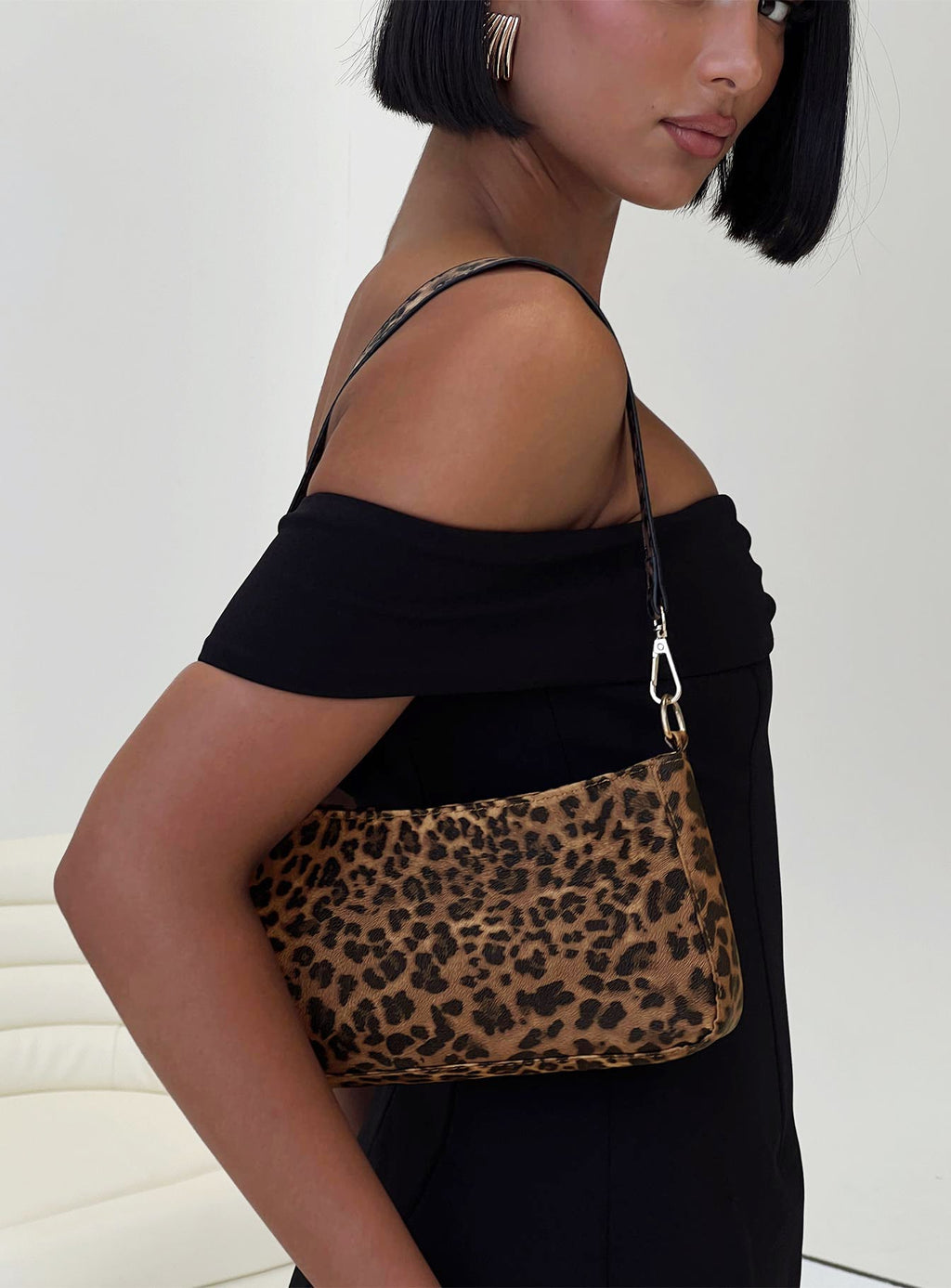 Bolso de hombro de leopardo