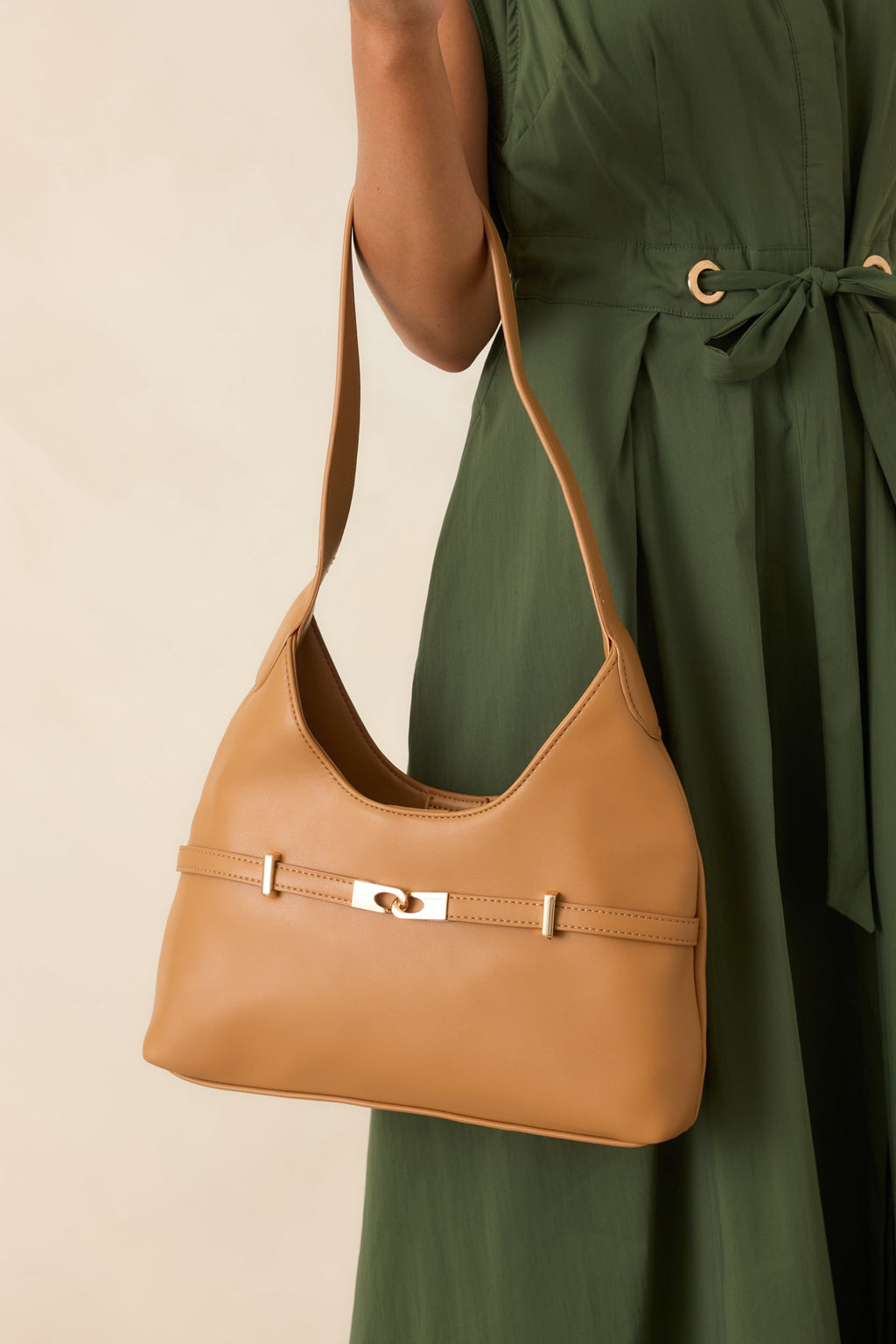 Bolso de hombro de cuero sintético
