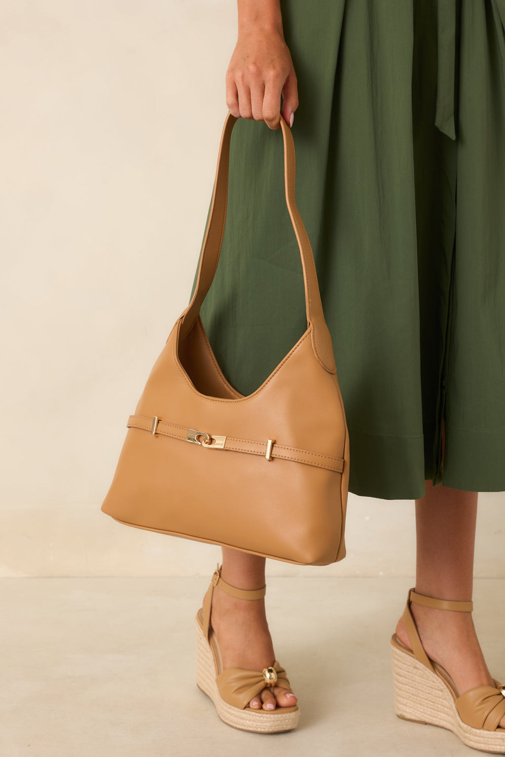 Bolso de hombro de cuero sintético
