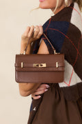 Bolso Carry de cuero sintético marrón