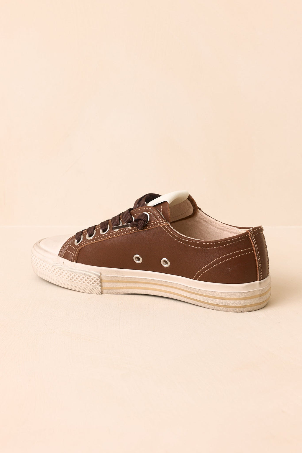 Zapatillas de cuero marrón chocolate