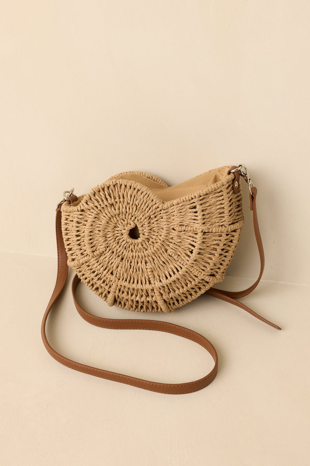Bolso cruzado Nautilus tejido en dorado