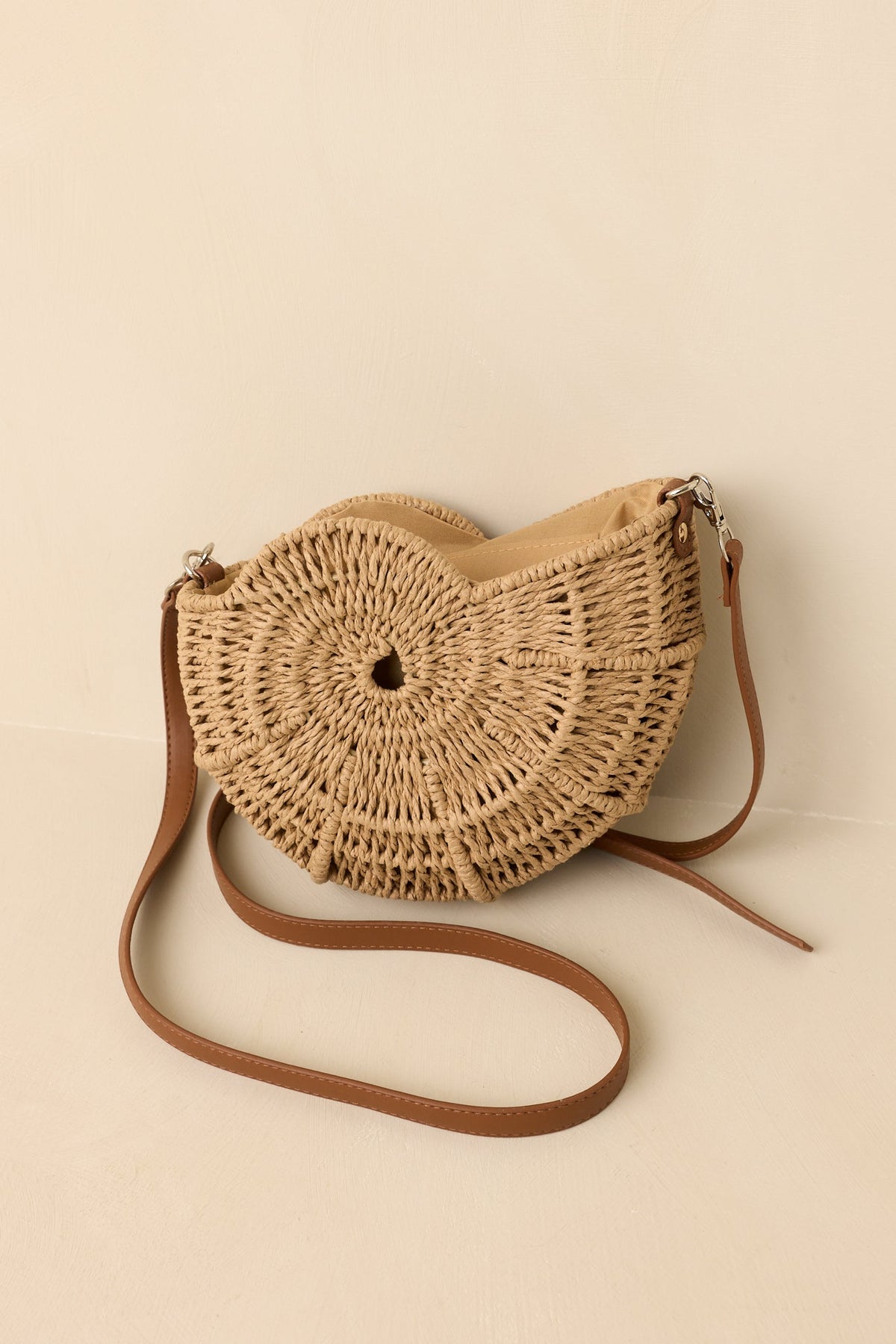 Bolso cruzado Nautilus tejido en dorado