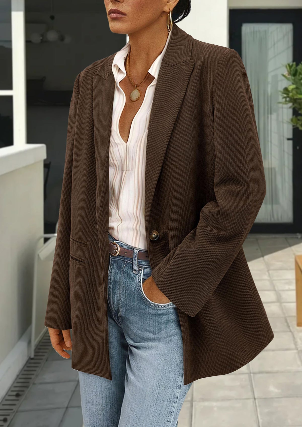 Blazer de pana de invierno