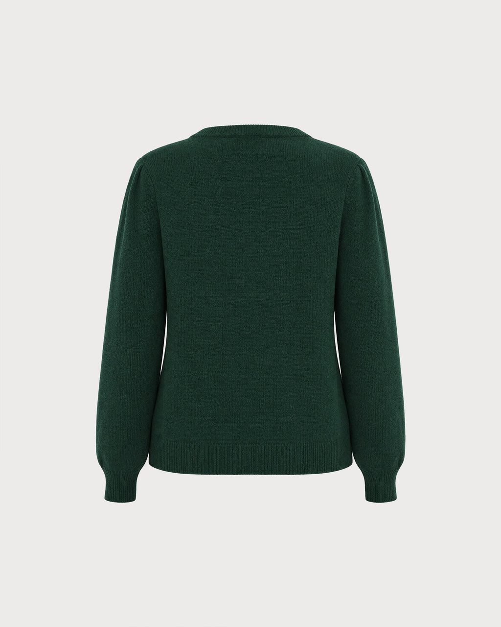 Cárdigan de punto verde elegante con cuello redondo