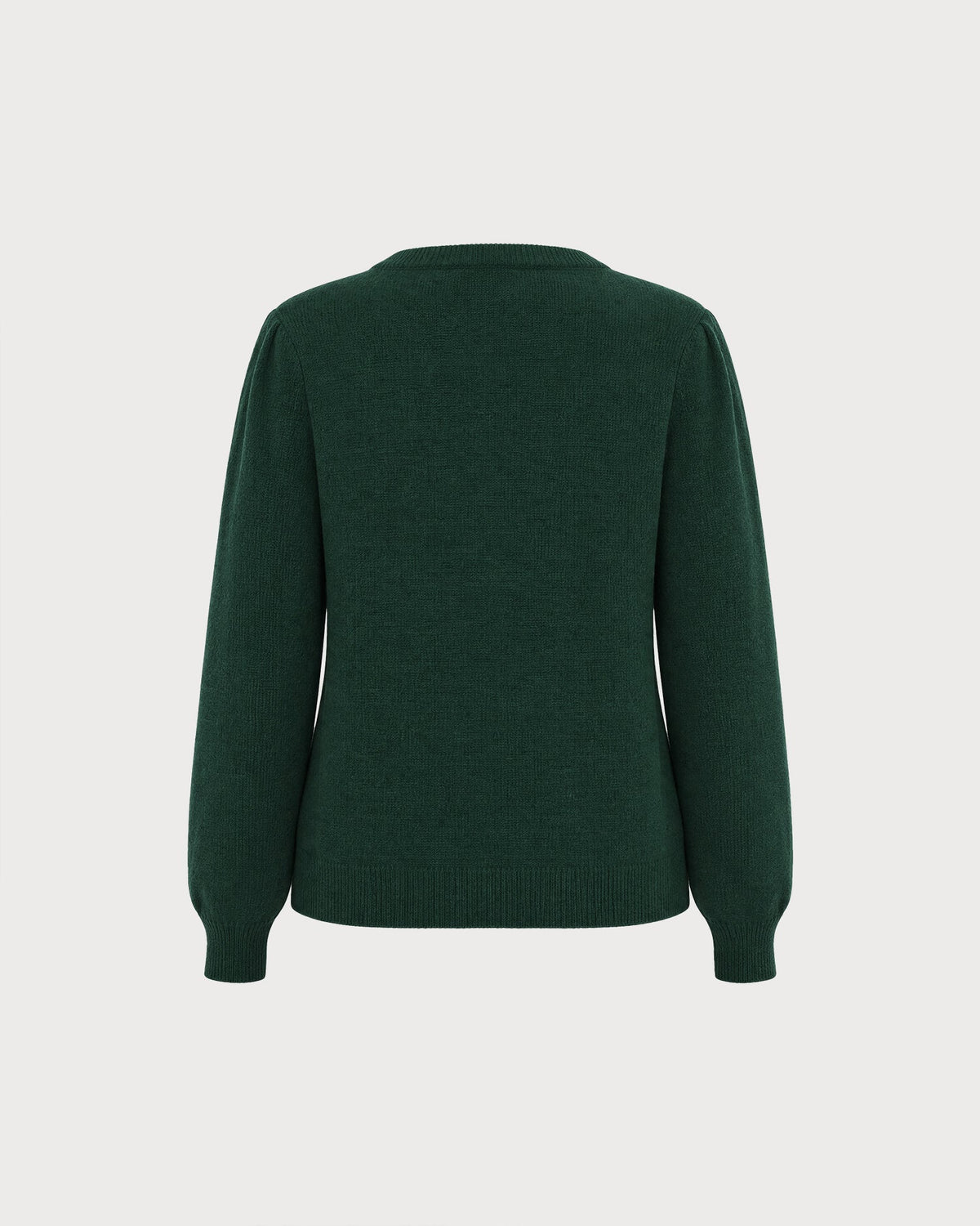 Cárdigan de punto verde elegante con cuello redondo