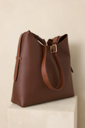 Bolso de hombro marrón chocolate
