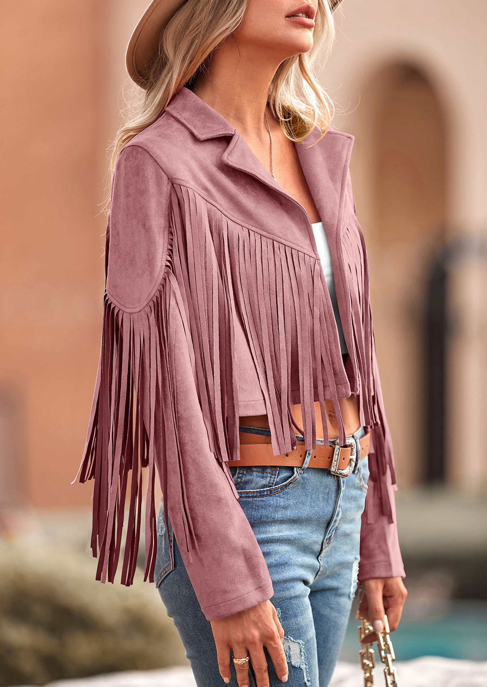 Chaqueta motera gamuza