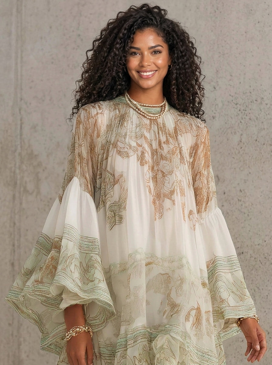 Vestido blanco con volantes