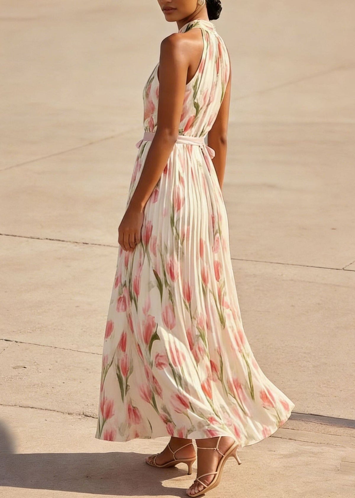 Vestido rojo de gasa