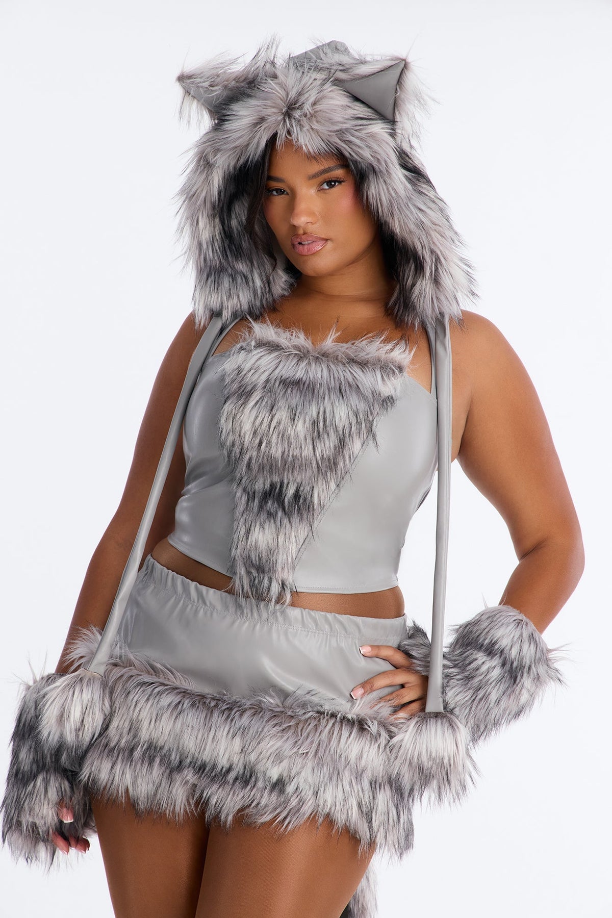 Conjunto de disfraz de 5 piezas «Bebé, hace frío afuera» – combinación gris acogedora