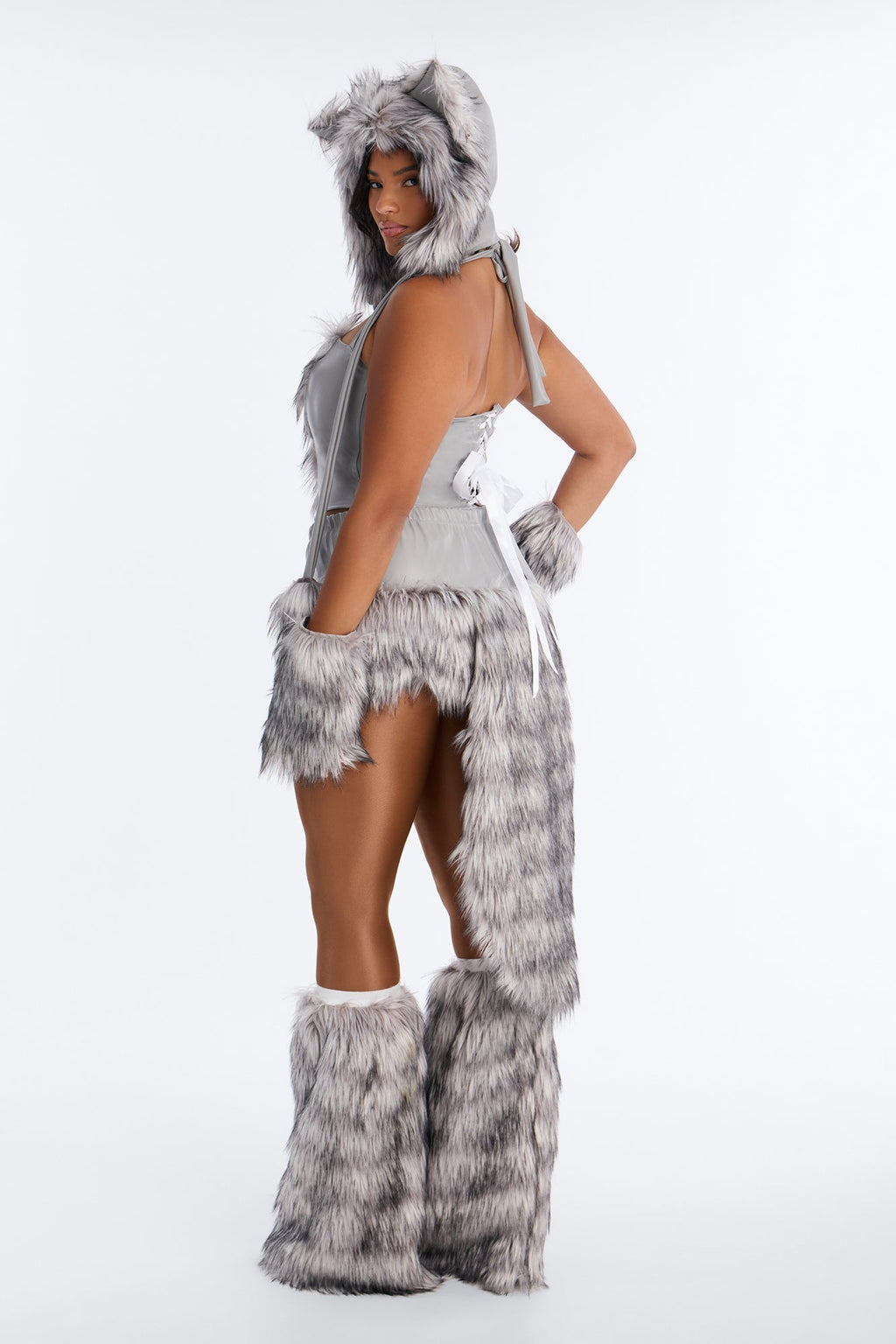Conjunto de disfraz de 5 piezas «Bebé, hace frío afuera» – combinación gris acogedora