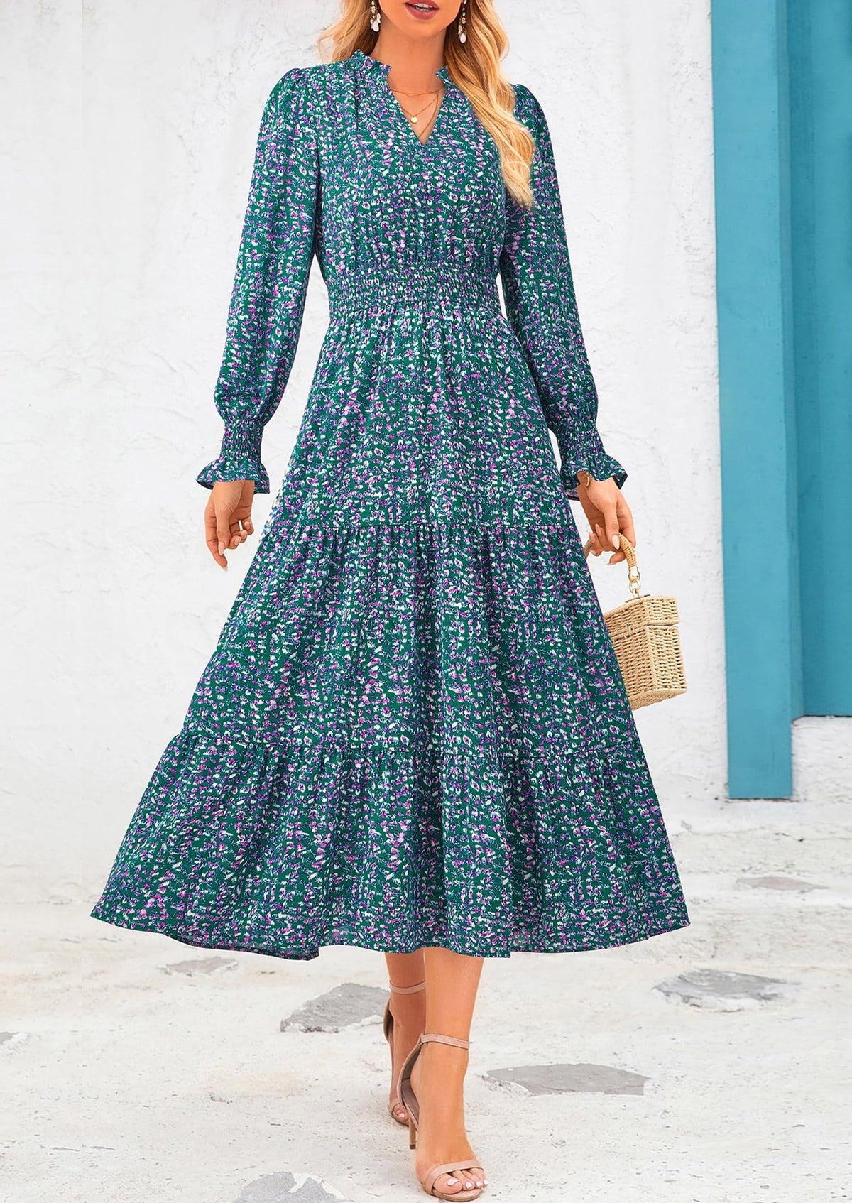 Vestido maxi floral