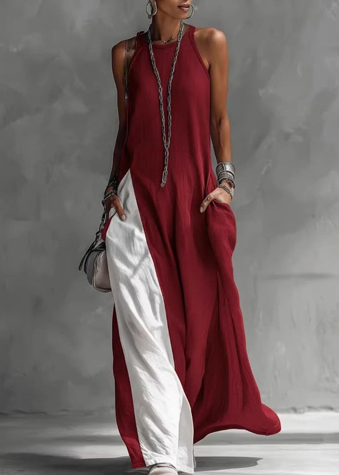Vestido gris con bolsillos