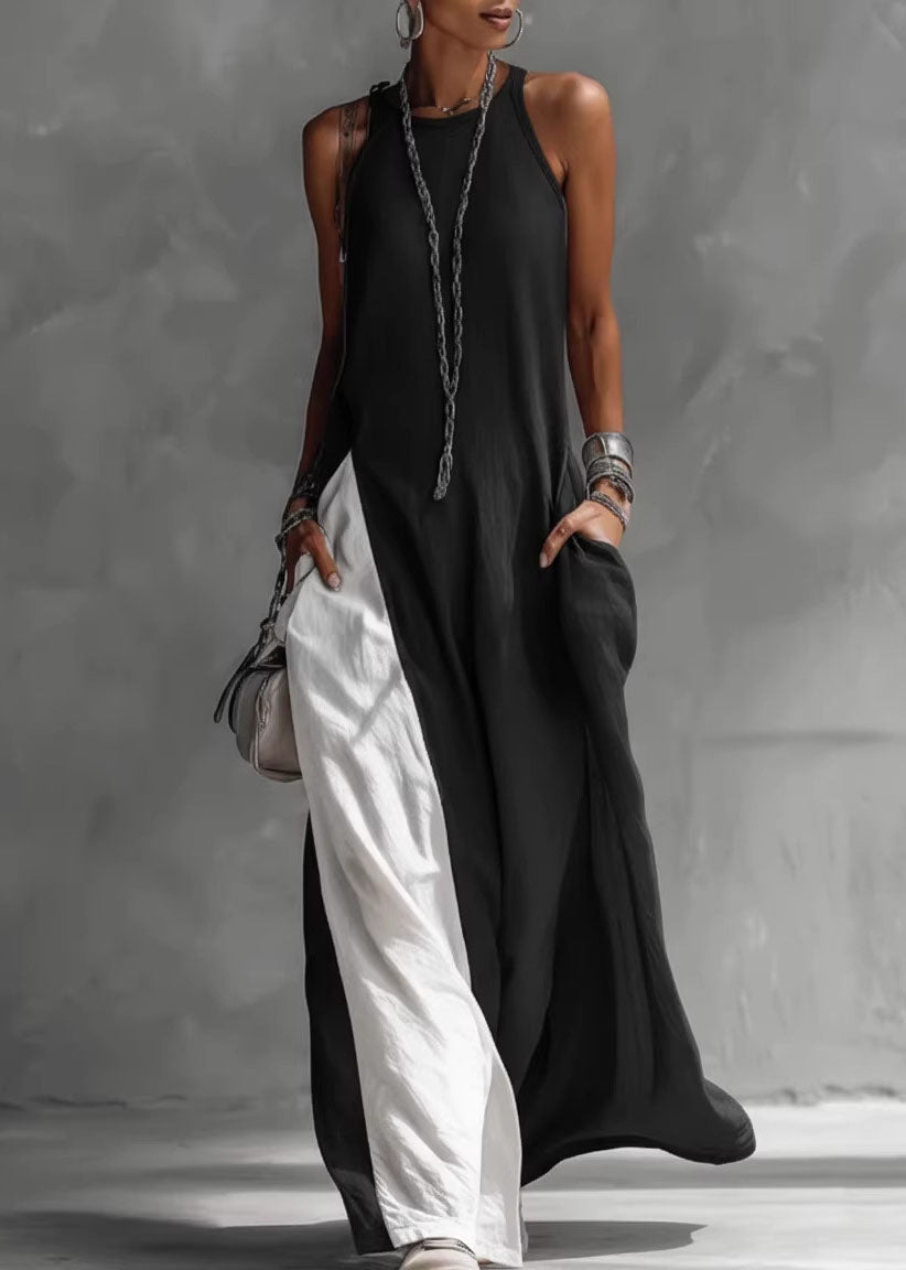 Vestido gris con bolsillos