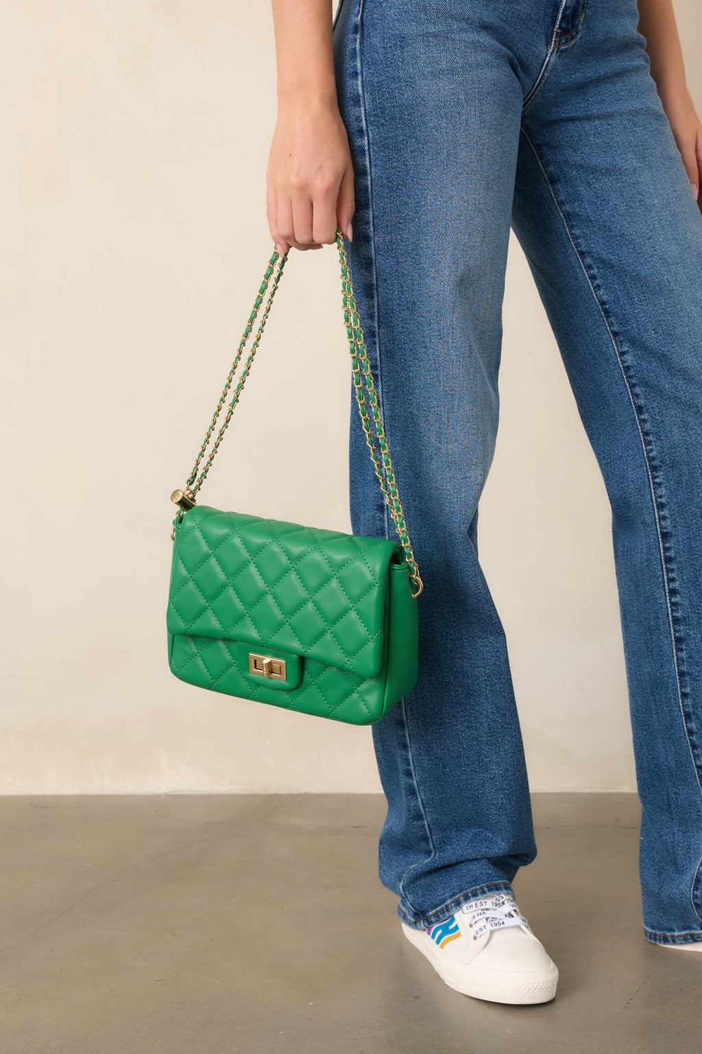 Bolso de mano verde elegante