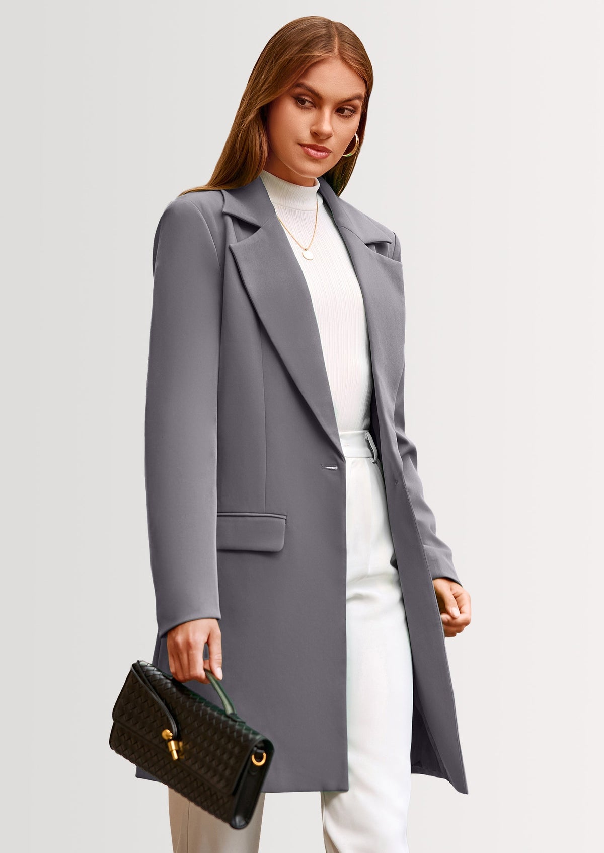 Chaqueta blazer larga