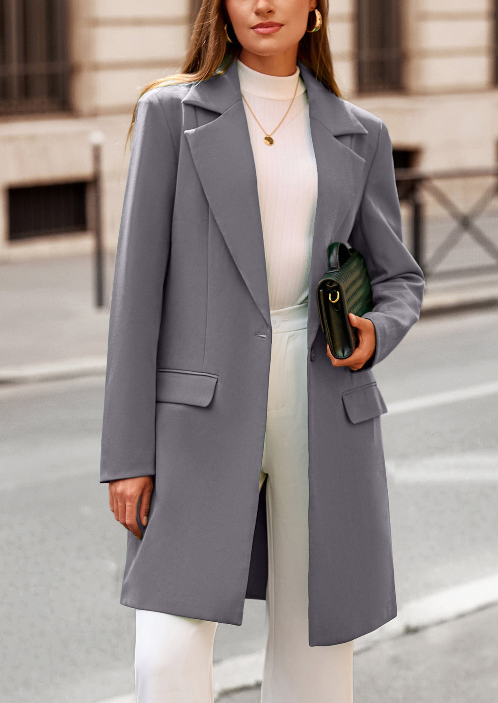Chaqueta blazer larga