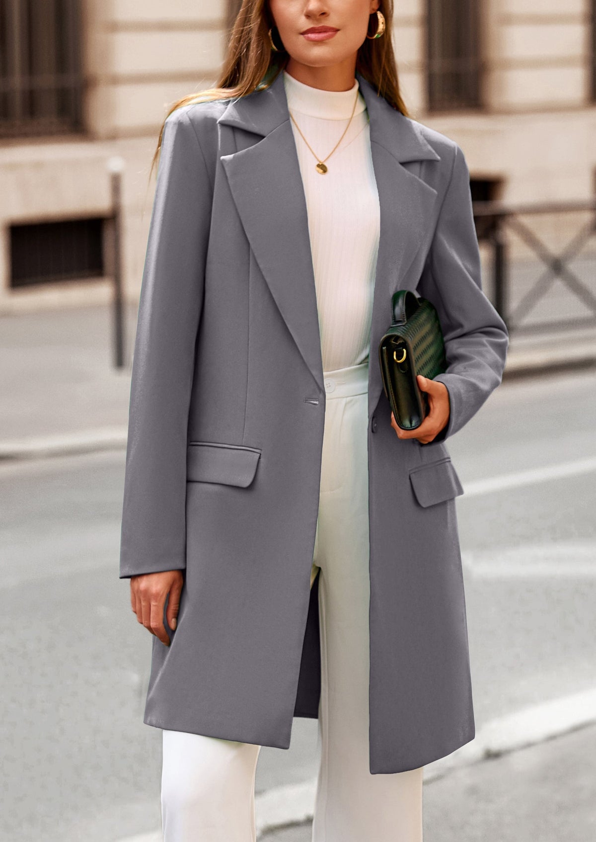 Chaqueta blazer larga