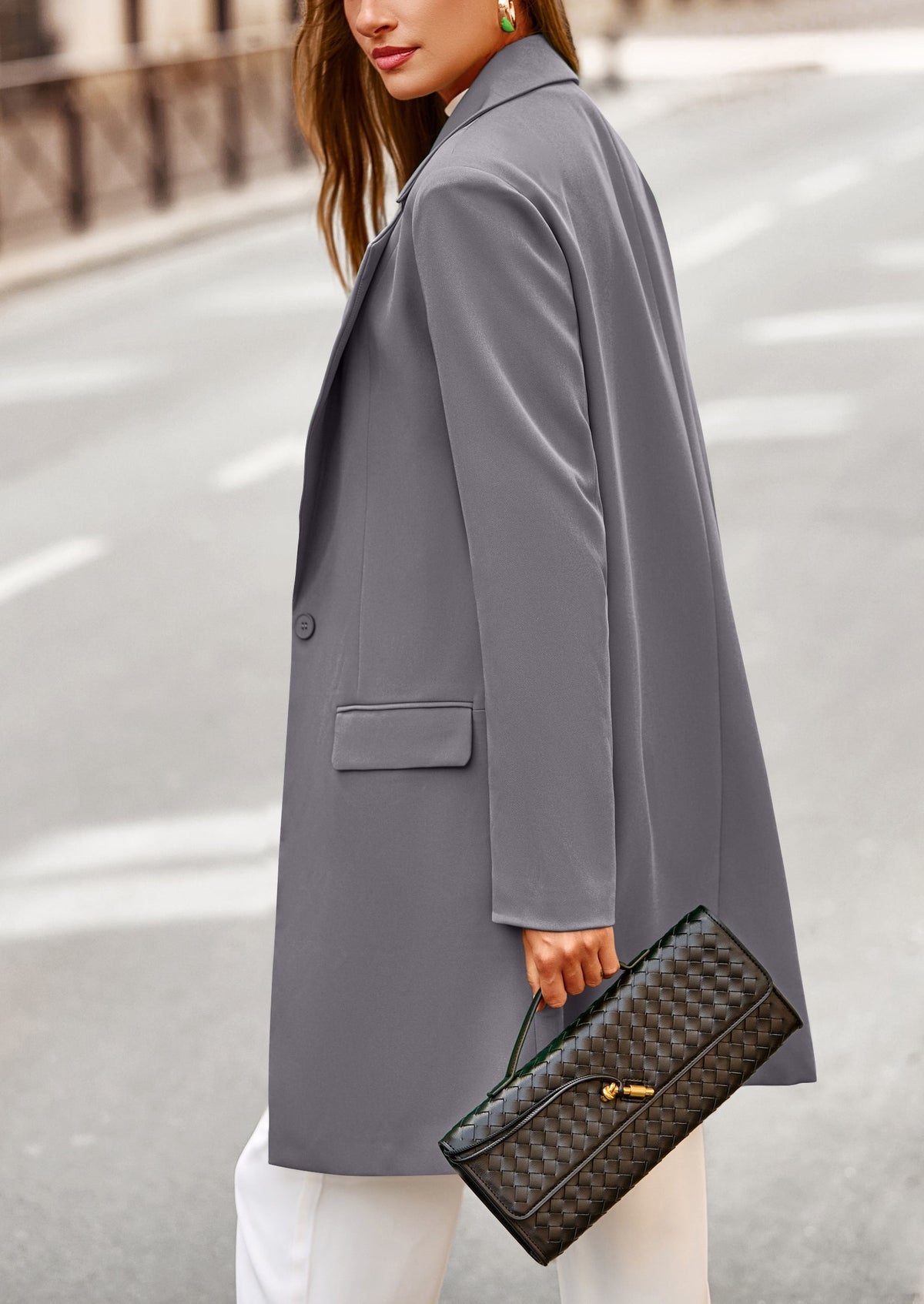 Chaqueta blazer larga
