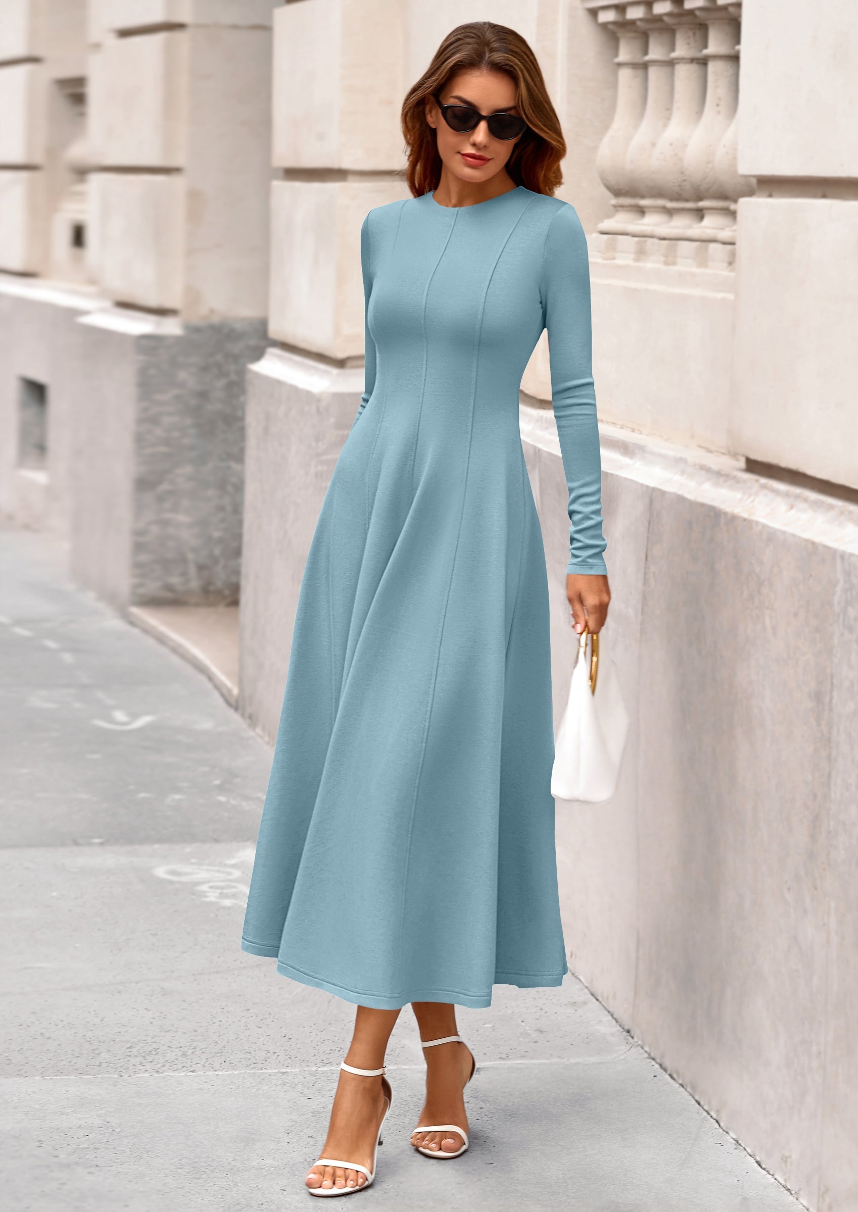 Vestido midi con vuelo