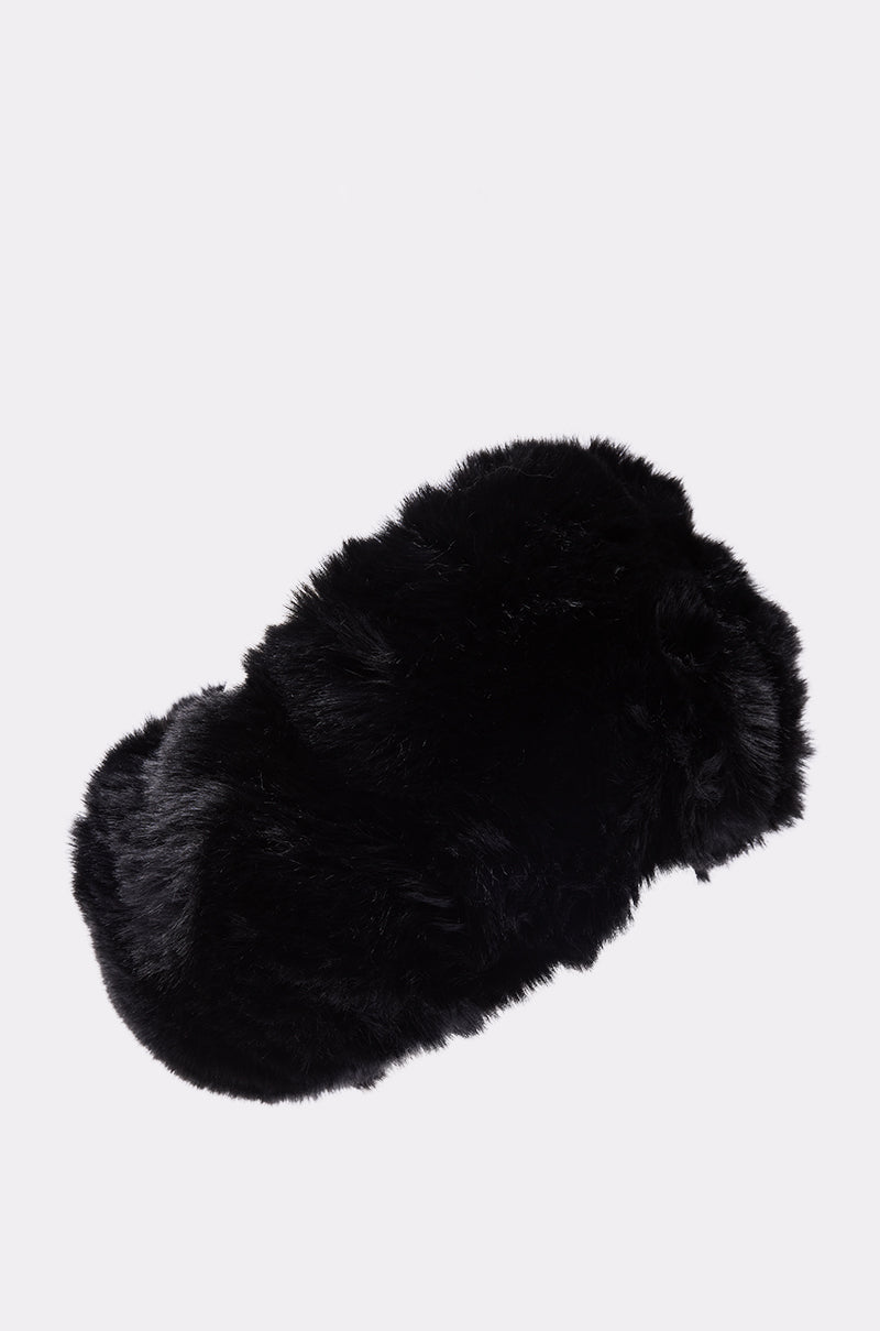 Diadema de piel sintética negra Luxe Jenny