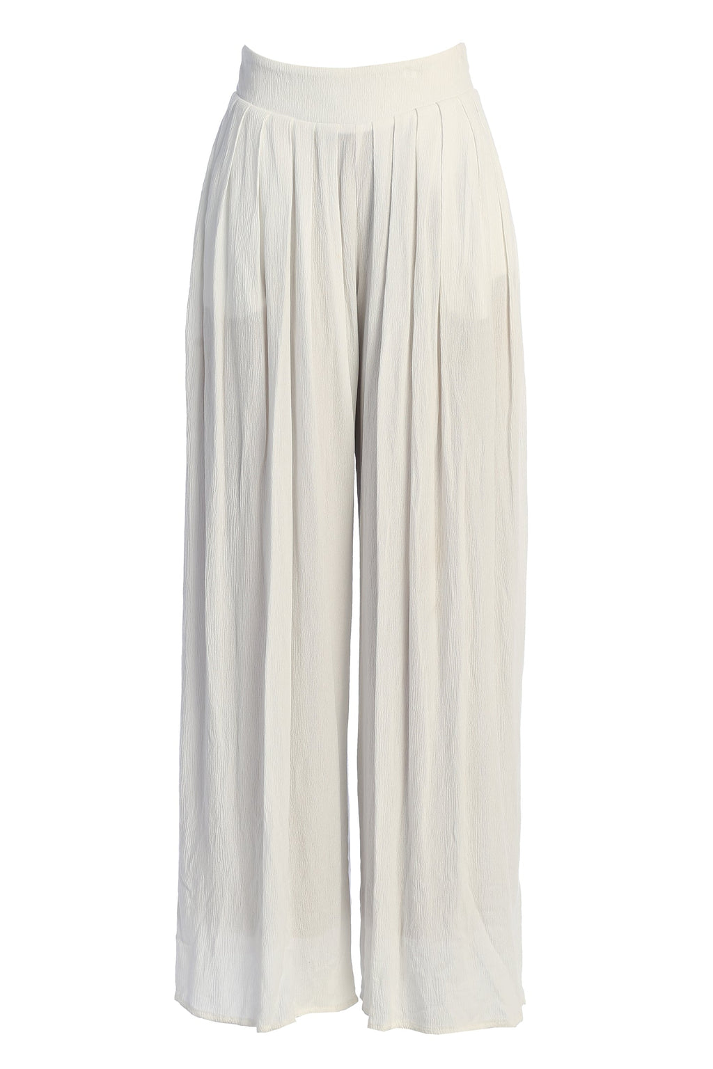 Pantalones blancos plisados elegantes