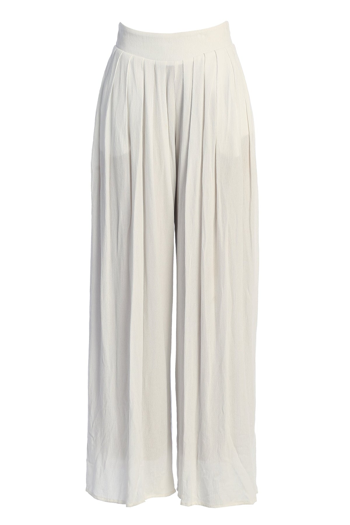 Pantalones blancos plisados elegantes