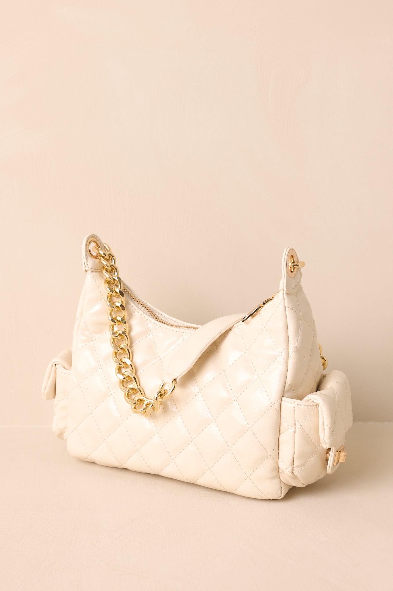 Bolso acolchado marfil
