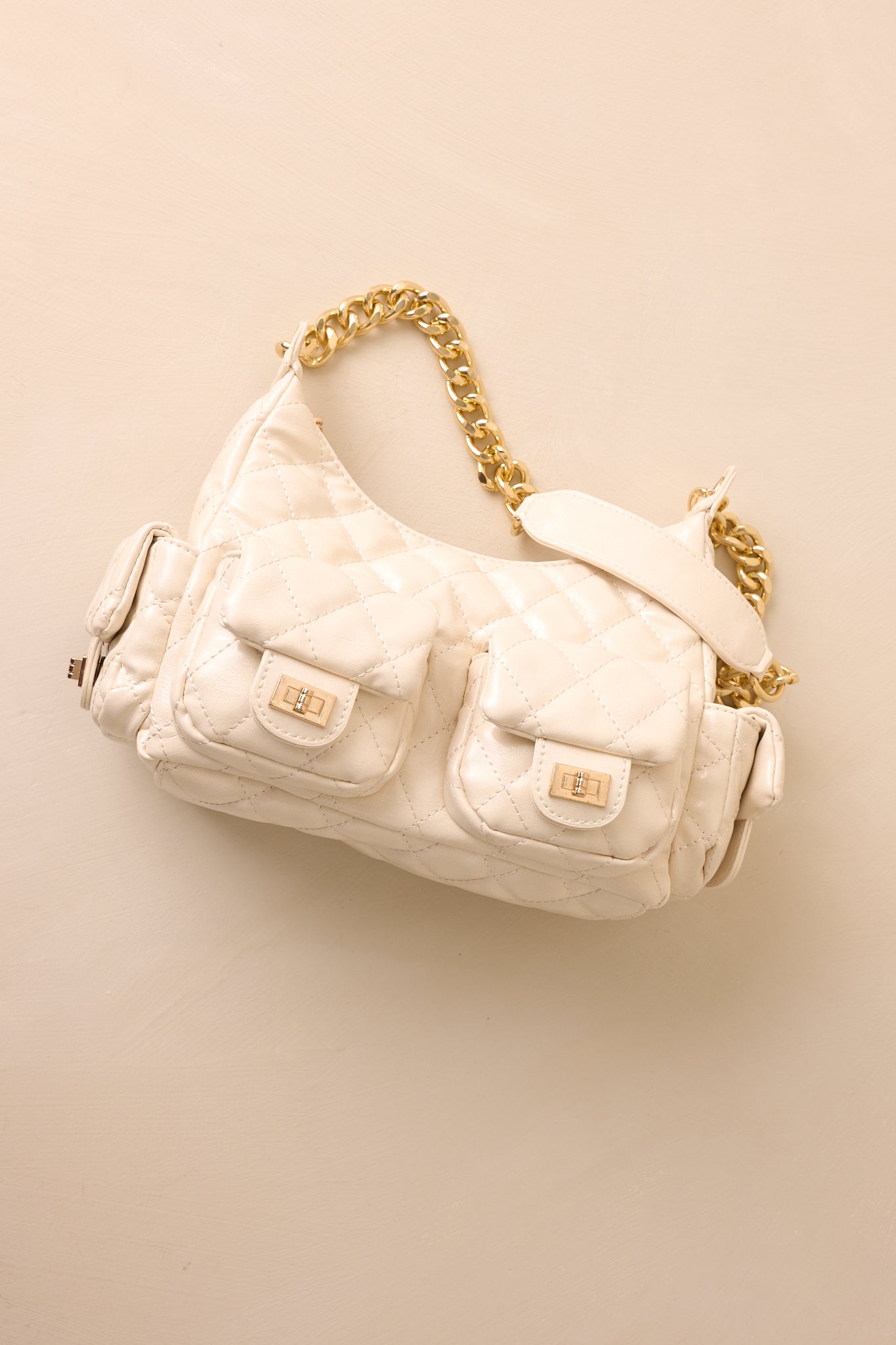 Bolso acolchado marfil