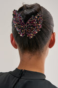 Pinza para el cabello con mariposa en vuelo