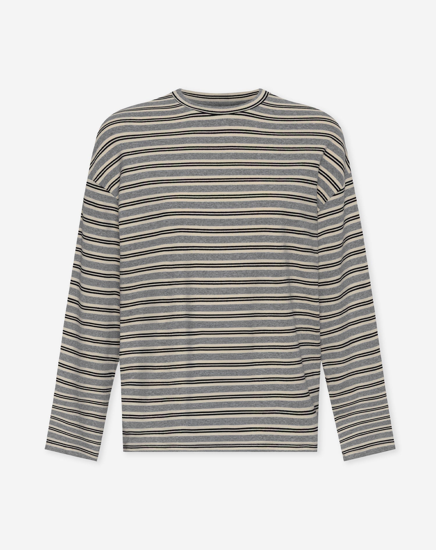 Camiseta de rayas gris