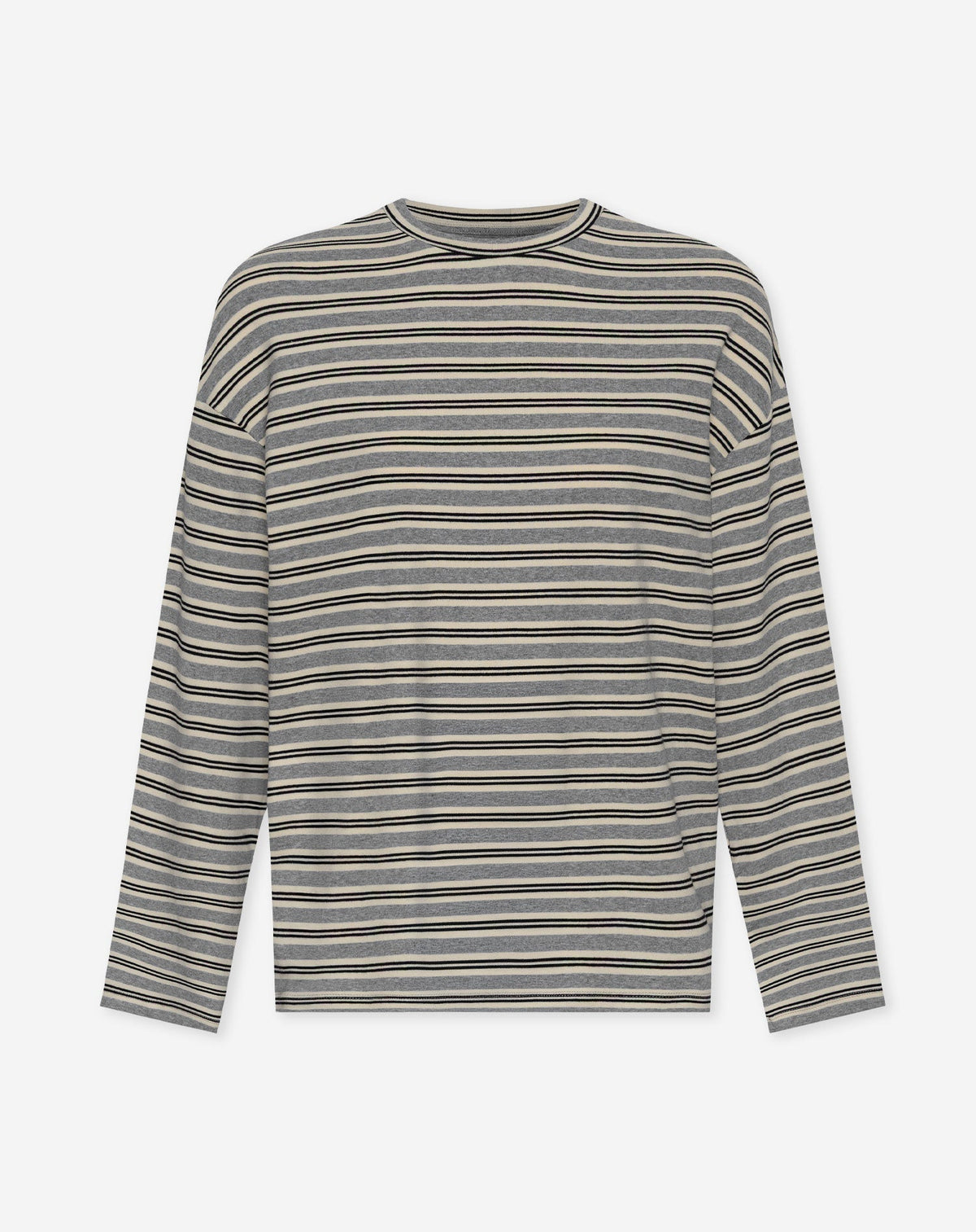 Camiseta de rayas gris