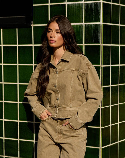 Chaqueta vaquera verde