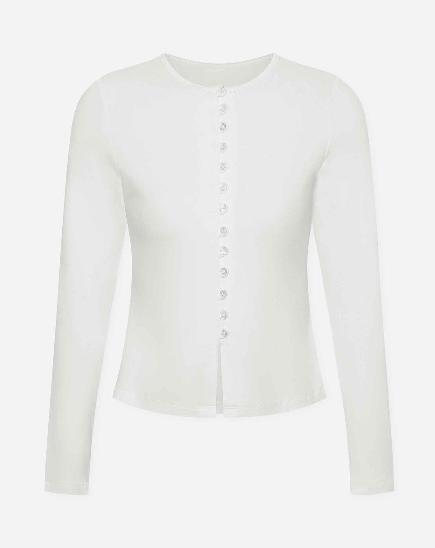 Top con botones crema