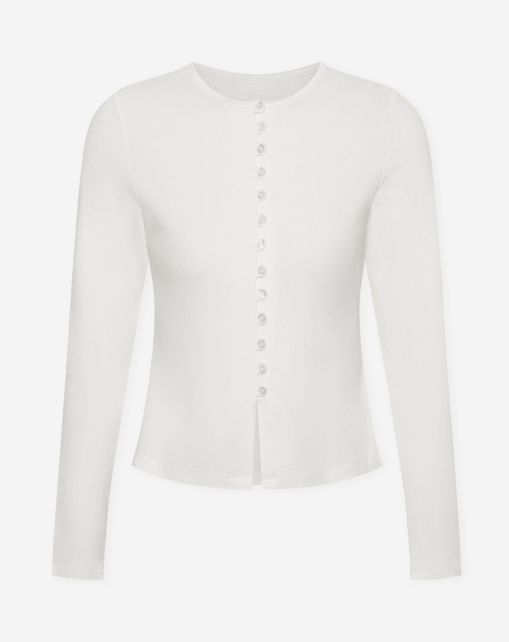 Top con botones crema