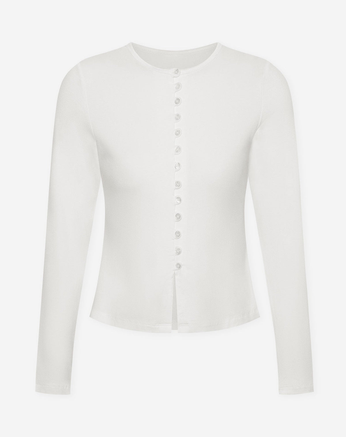 Top con botones crema