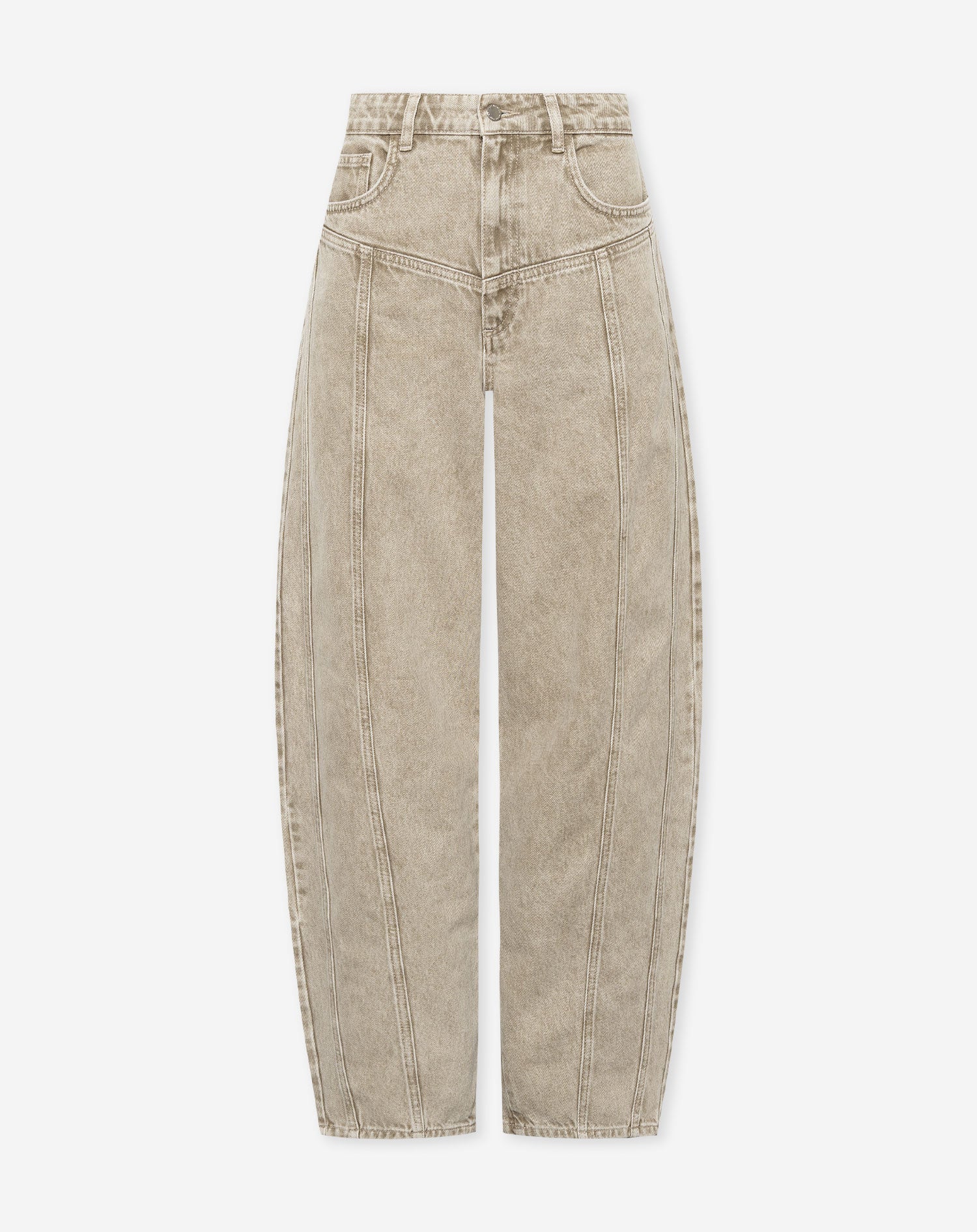 Vaqueros barril beige