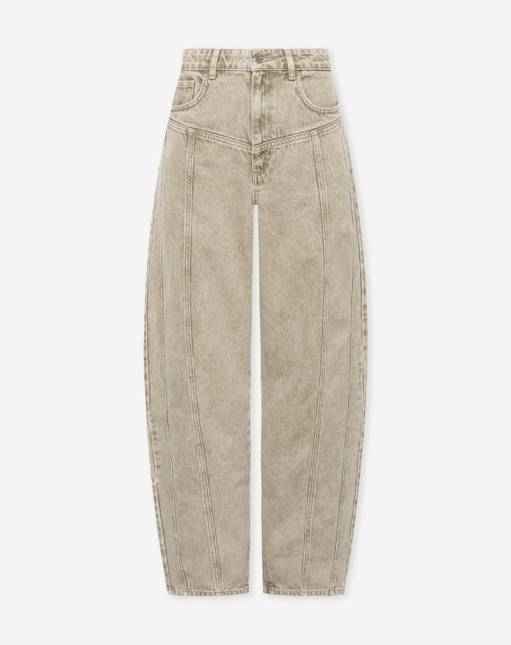 Vaqueros barril beige