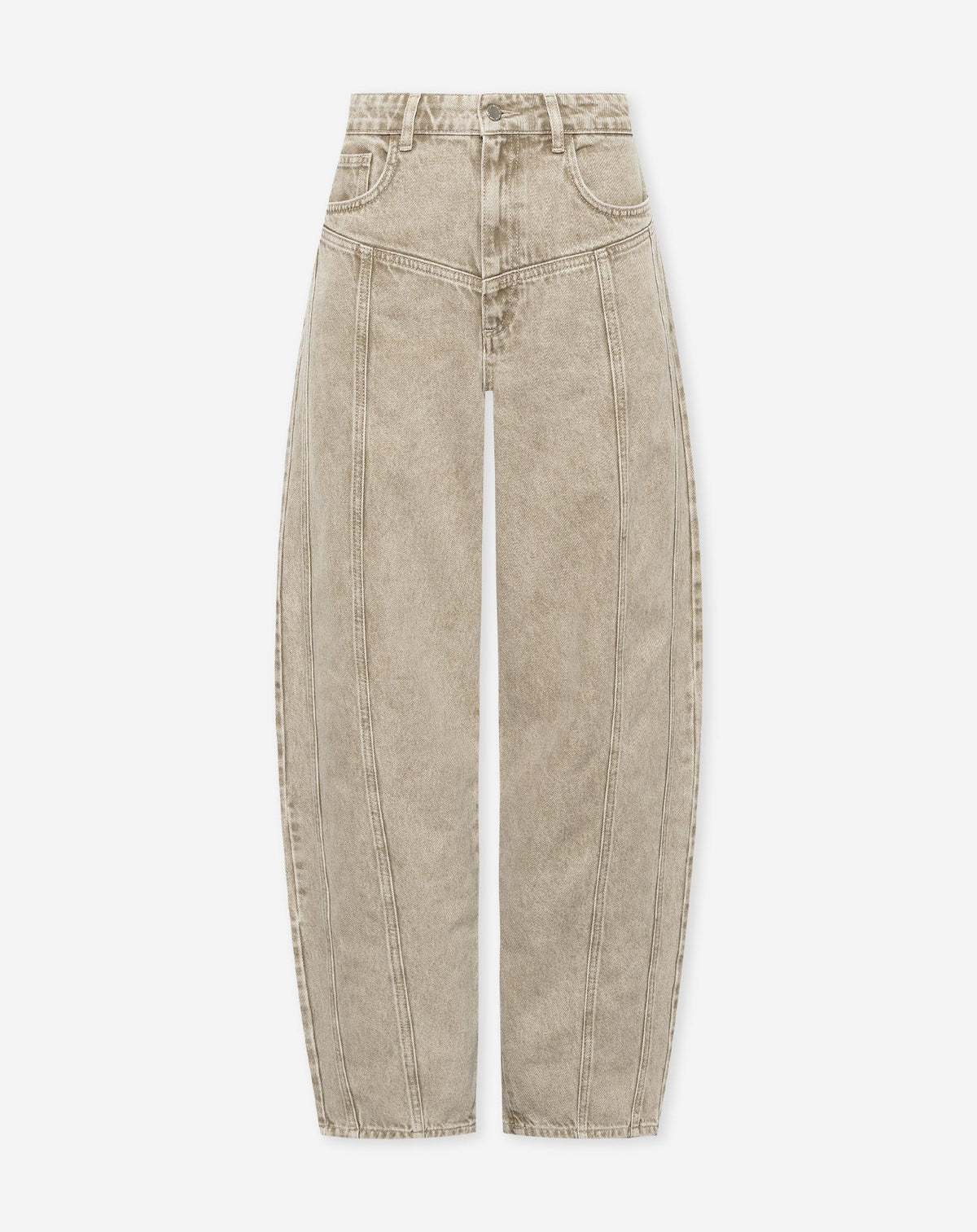 Vaqueros barril beige