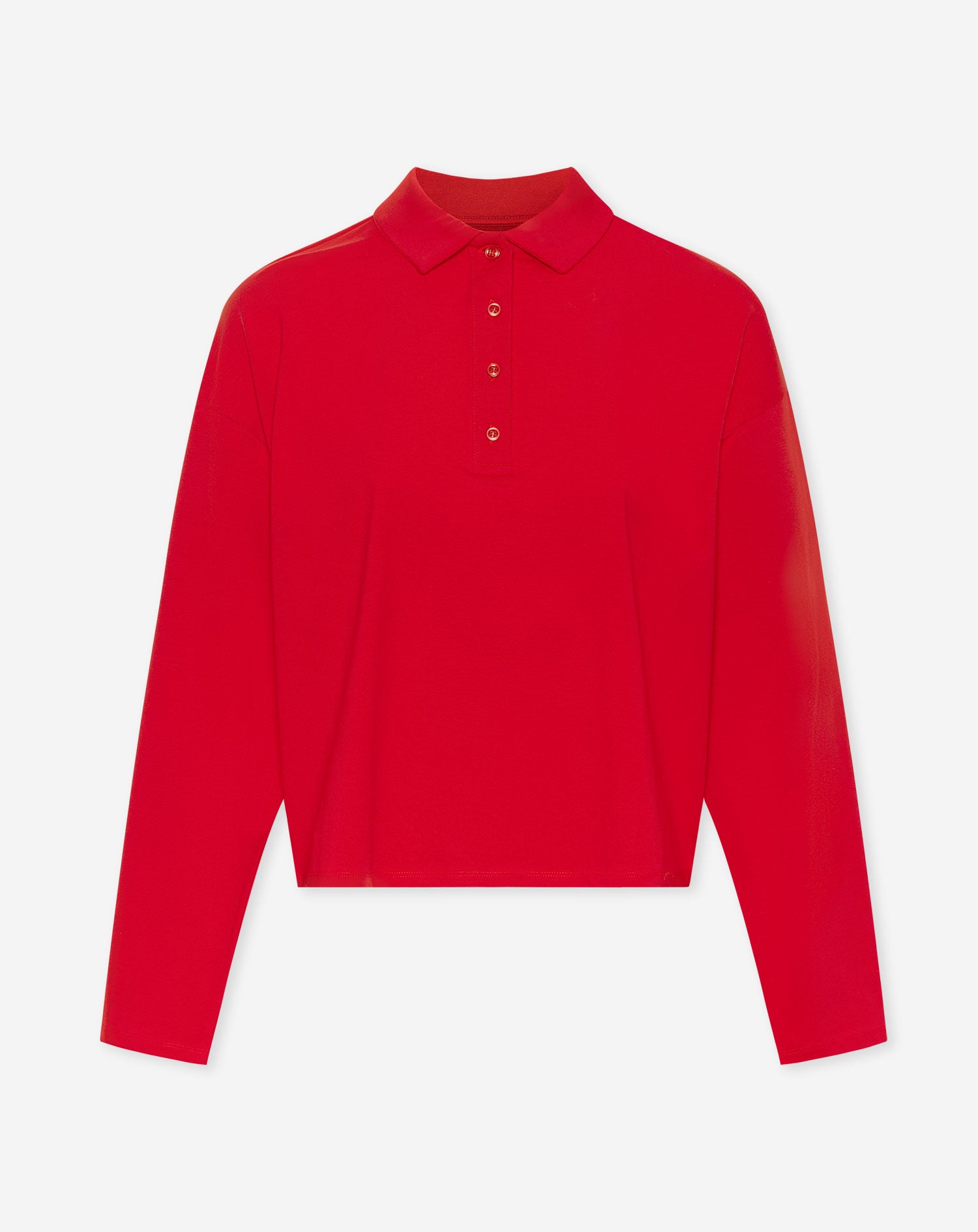 Polo de manga larga rojo
