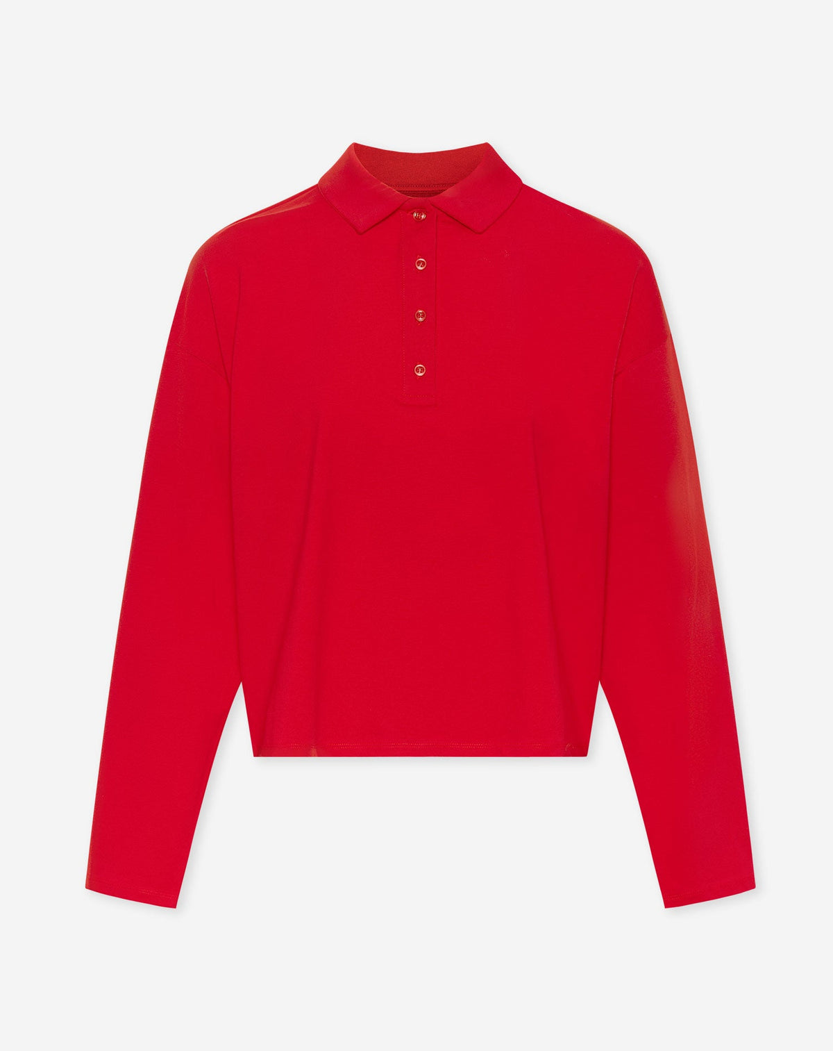 Polo de manga larga rojo