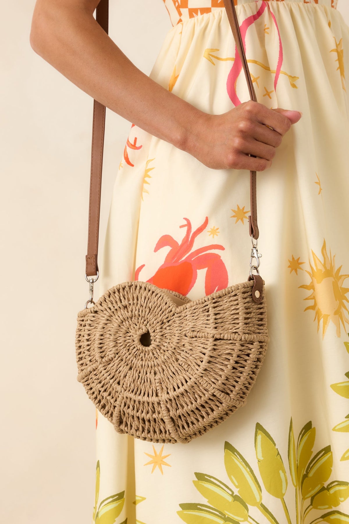 Bolso cruzado Nautilus tejido en dorado
