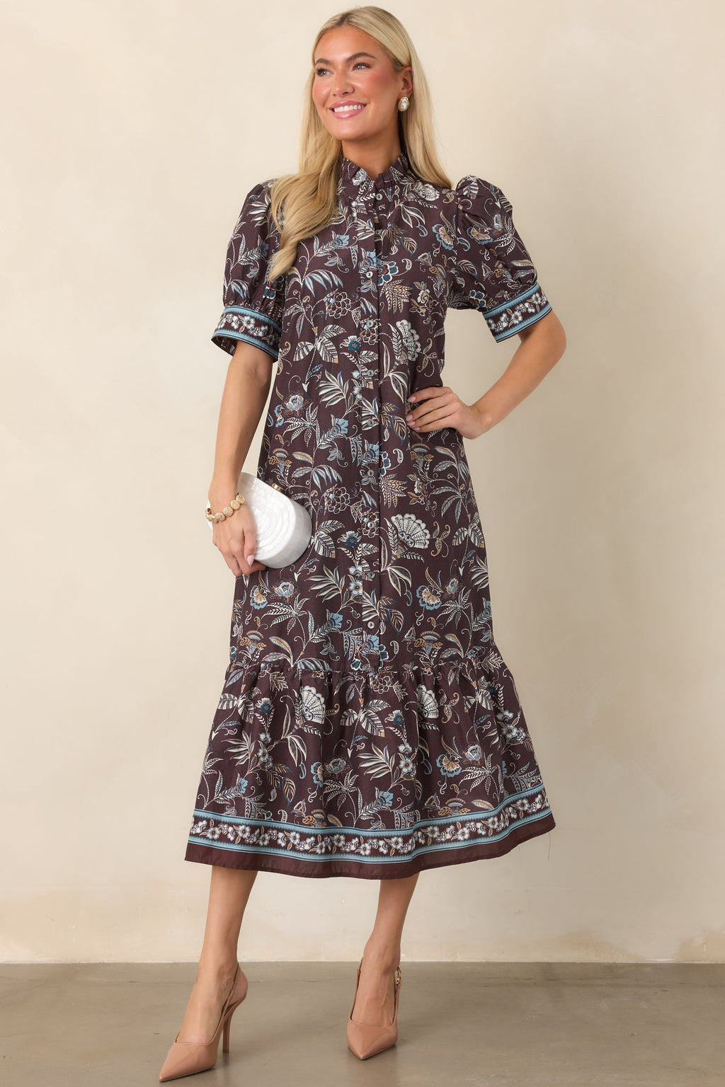 Vestidode algodón con estampado floral