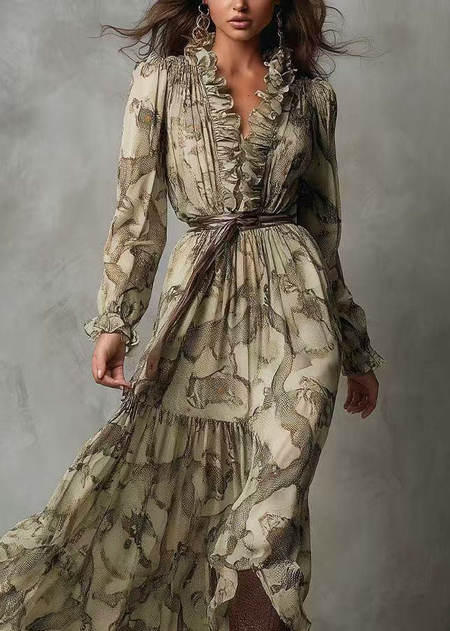 Vestido largo verde