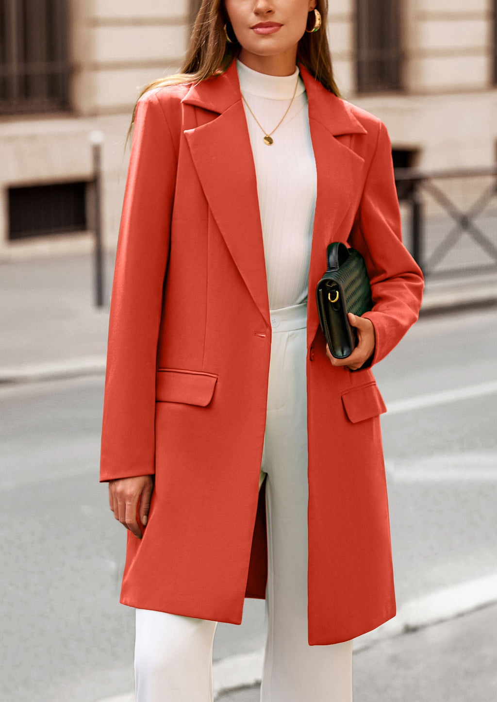 Chaqueta blazer larga
